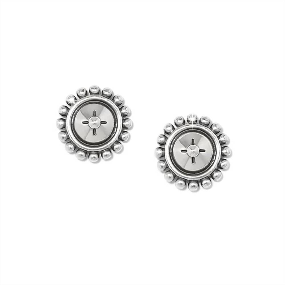 NEW BRIGHTON mosaic mojave post earrings in silver
